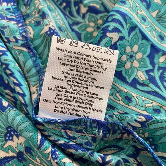 Karma Highway Deep V Maxi Dress One Size Tiered Colorful Vacation Resort - Picture 5 of 12